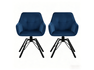 Chaise pivotante de cuisine grande largeur, dossier rembourré – lot de 2 chaises d’appoint, confort
