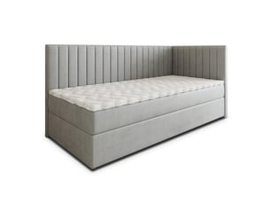 Lit avec rangement 80x200 cm <strong>MASSENO</strong>  <strong></strong> coloris gris
