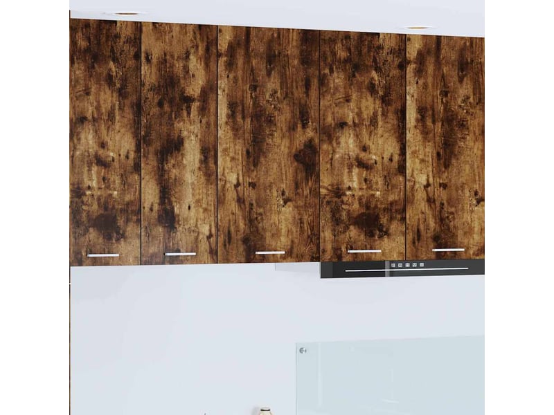  Meuble de rangement cuisine, armoire suspendue chêne fumé et blanc 40x31x80cm  - Conforama B