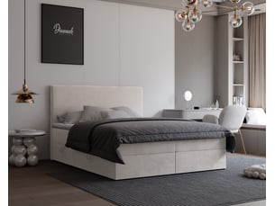 Lit coffre 180x200 cm IDOHOME  GIULIA coloris blanc