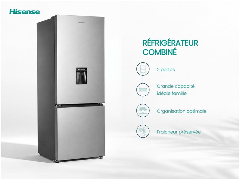 Réfrigérateur combiné (congél en bas) HISENSE RB343D4WDC - Conforama N
