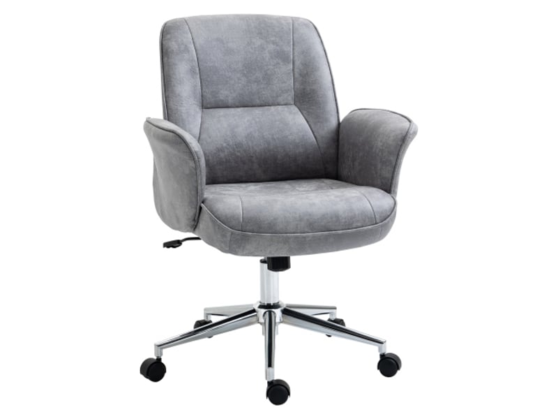  Fauteuil de bureau xxl ergonomique rembourré, inclinable, réglable, gris clair, 120 kg  - Conforama A