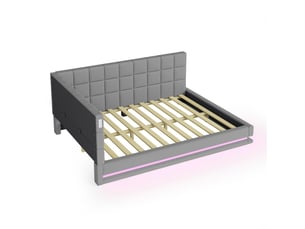 Lit banquette 160x200 cm    coloris gris