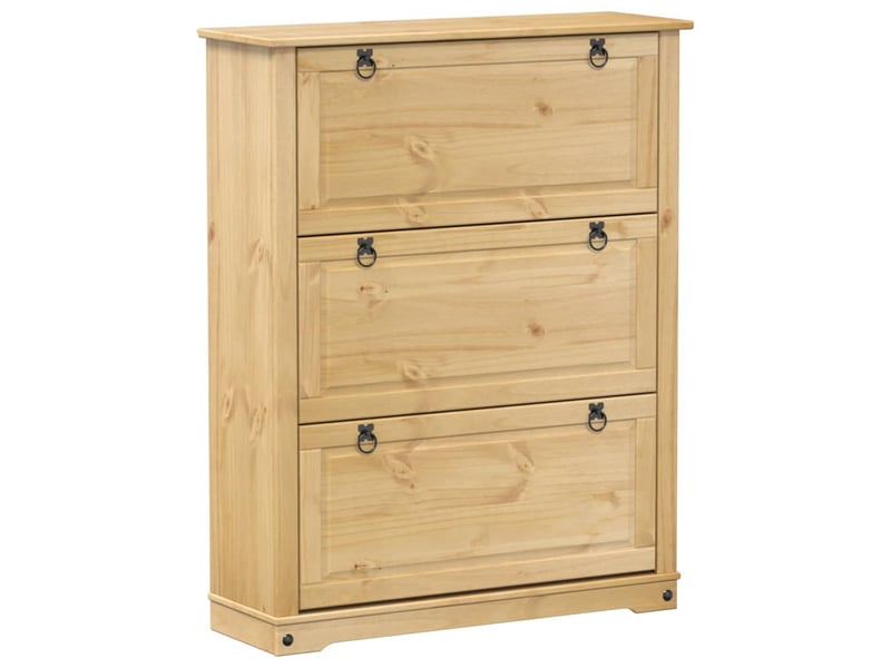  Meuble à chaussure, armoire à chaussures corona 99x32x124,5 cm bois de pin massif  - Conforama A