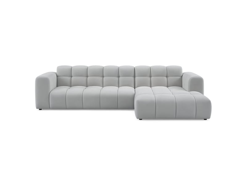 Selsey boloon - canapé d'angle - 300 cm - velours gris clair Boloon - Conforama A