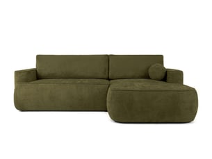 Canapé d'angle droit fixe LOUNGITUDE CASSIS 4 places Tissu Vert
