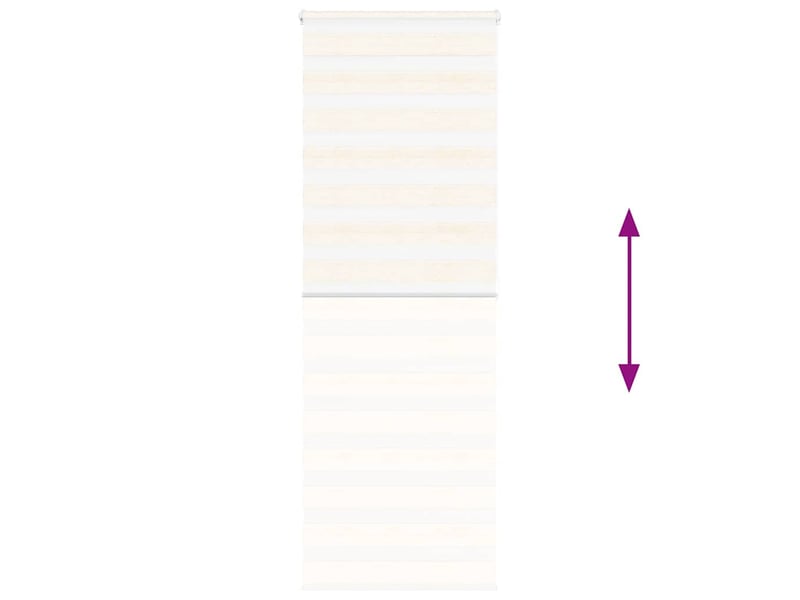 Store zèbre, store de fenêtre beige marbré largeur du tissu 85,9 cm polyester cf48330 - Conforama E