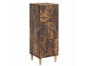 Armoire de rangement bureau, armoire à tiroirs chêne fumé 33 x 34,5 x 90 cm shl7238