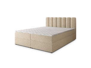 Lit avec rangement 180x200 cm <strong>MASSENO</strong>  <strong></strong> coloris beige