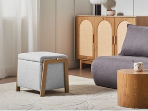 Pouf / repose pied <strong>BELIANI</strong> <strong></strong> gris