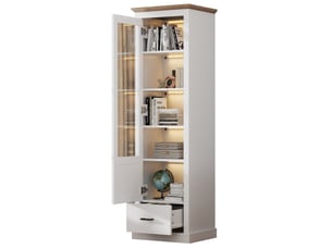 Vitrine coloris blanc 5 étagère(s) DESVIAE  - 50 cmx178 cm