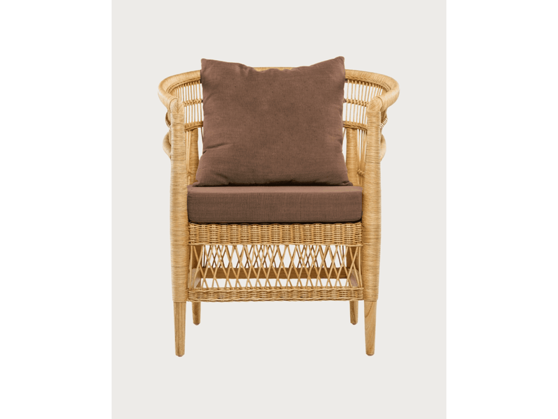  Lusso marron - fauteuil de jardin en rotin avec coussin d'assise amovible marron  - Conforama C