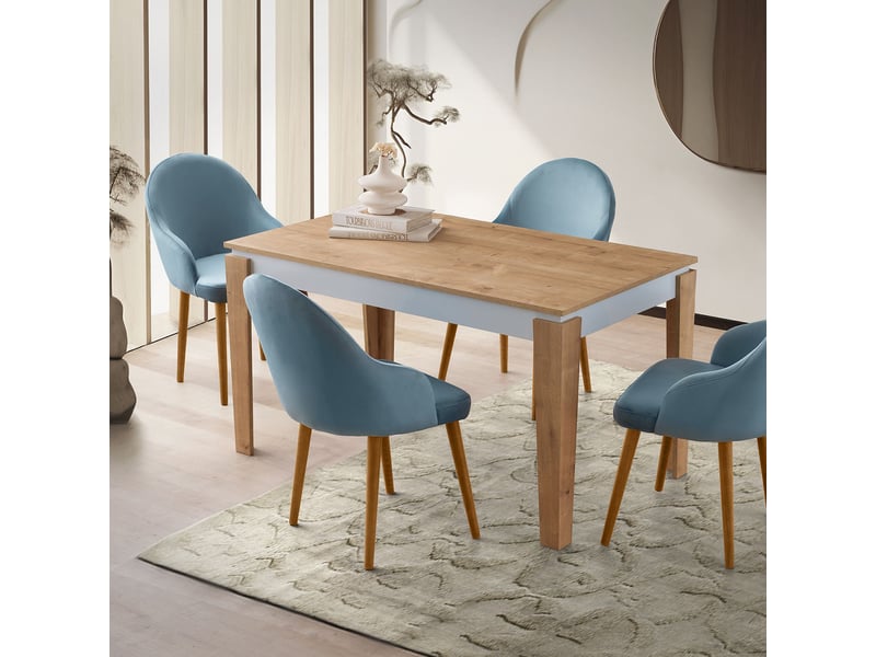  Table de salle à manger rectangulaire moderne 140x80 cm asos  - Conforama B