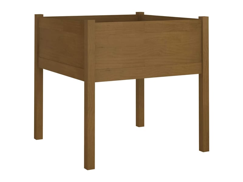  Jardinière - bac à fleurs d'extérieur marron miel 70x70x70 cm pin massif  - Conforama A