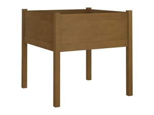 Jardinière - bac à fleurs d'extérieur marron miel 70x70x70 cm pin massif