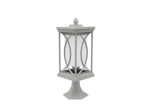 Lanterne de muret extérieur fabrilamp garden argent, 1 x e27, ip23, 39 x 16 x 16 cm