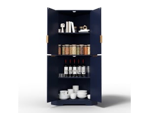 Buffet 4 porte(s)   HAVRYA  - 60 cm coloris bleu 