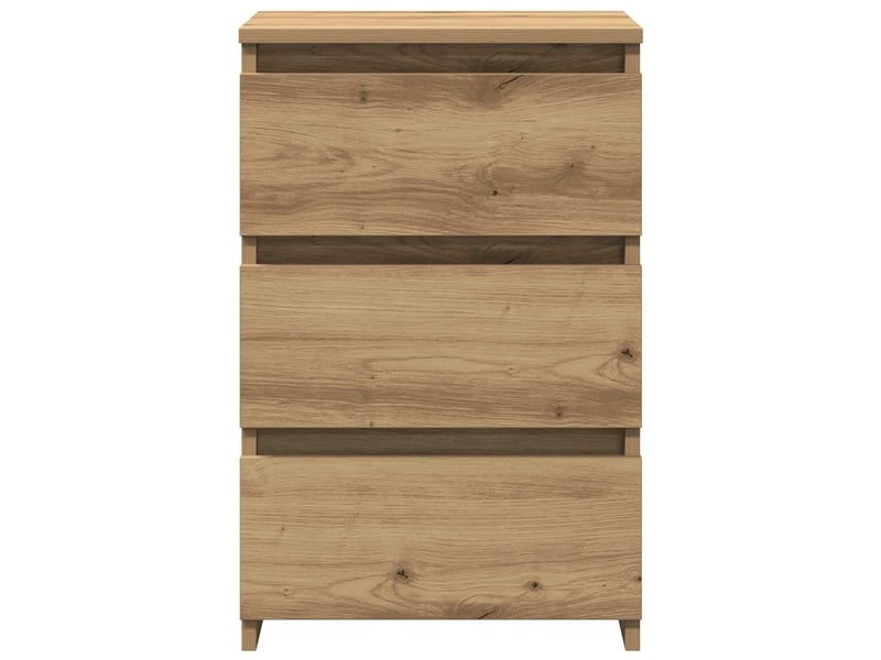  Table de chevet - cabinet de chevet - table de nuit chêne artisanal 40x35x62,5 cm bois d'ingénierie  - Conforama D