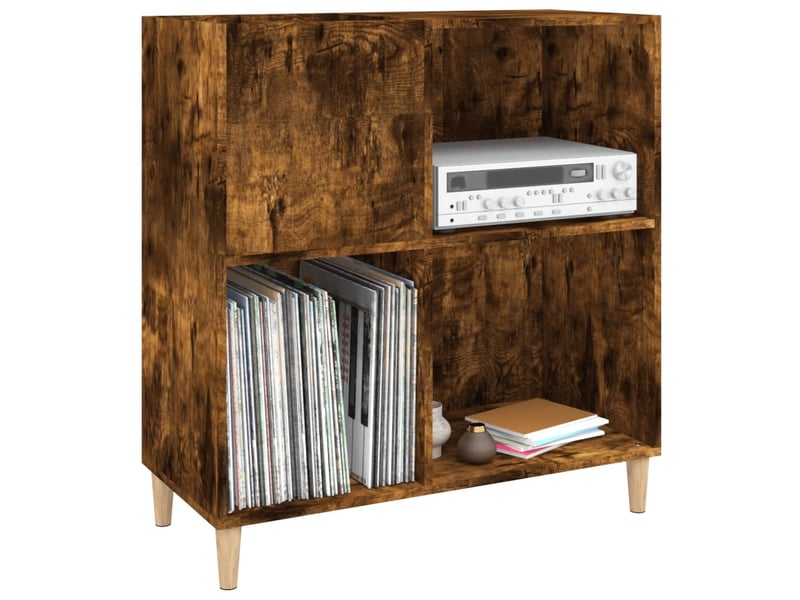 Armoire à disques, armoire de rangement chêne fumé 84,5x38x89 cm bois d'ingénierie shl3242  - Conforama D