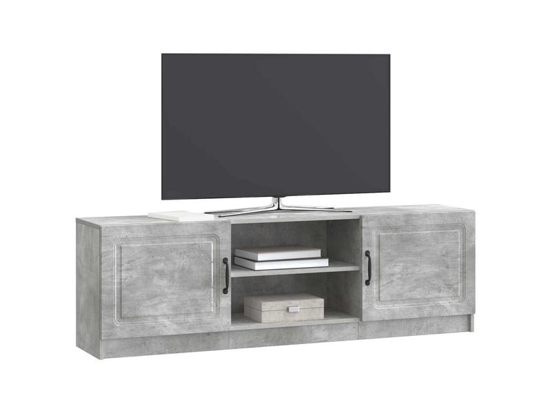  Meuble tv - banc tv - meuble de rangement gris béton 150 x 31 x 47 cm bois d'ingénierie  - Conforama C