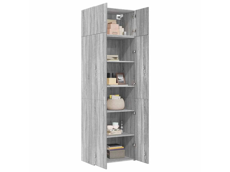  Buffet - armoire de rangement sonoma gris 70x42,5x225 cm  - Conforama C