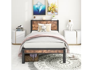 Sommier à lattes découvertes 90x200 cm ELVMI vendu avec sommier,sans matelas