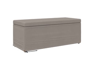 Tabouret bas, ottoman taupe 101x41x40 cm tissu et bois stratifié