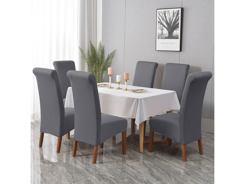  Housses de chaises de restaurant, douces et élastiques, adaptées aux grandes chaises de salle à manger, amovibles et lavables, lot de 2, noires XLH-ZLS-009324ZLS - Conforama B