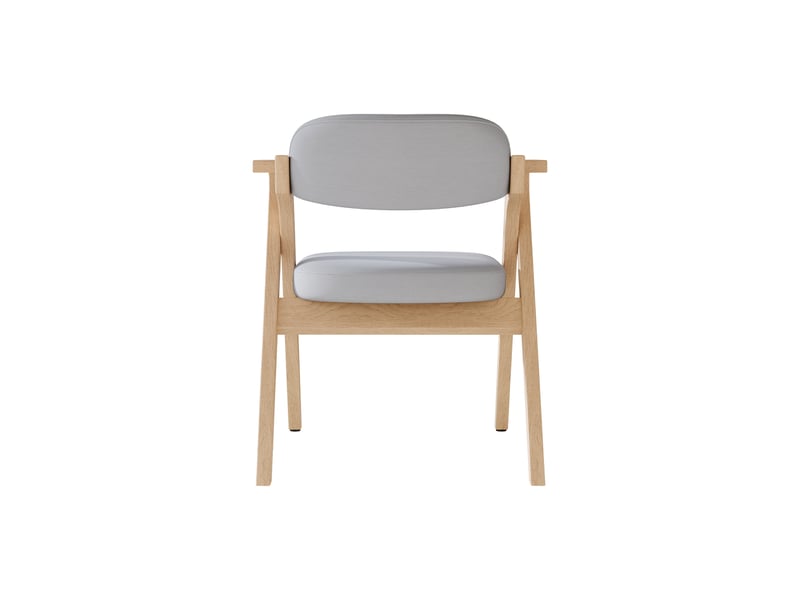 Chaises de salle à manger lot de 2 pliantes avec accoudoirs - lpospi - structure en bois massif, lin gris - Conforama A
