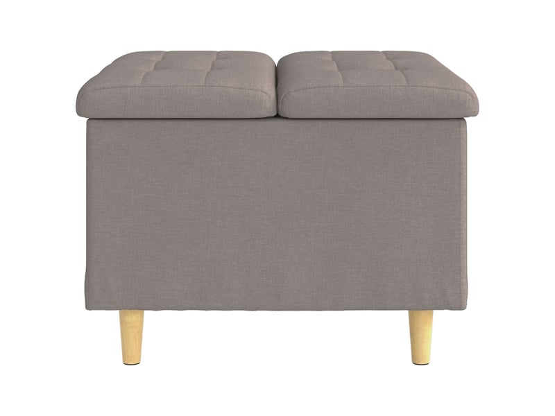  Ottoman, repose pied salon avec rangement taupe 60x60x45 cm tissu  - Conforama E