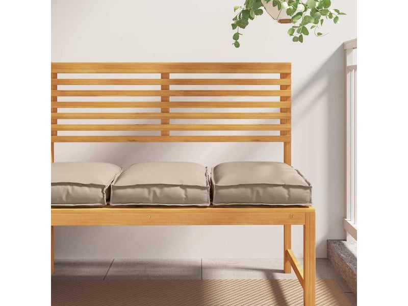  Lot de 2 coussins pour chaise, coussins d'extérieur tissu oxford taupe 40 x 40 x 8 cm cf50049  - Conforama B