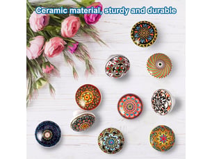 10 unités de boutons de céramique, en plusieurs couleurs, boutons pour meubles
