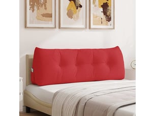 Coussin de dos, coussin de dossier rouge 140 x 24 x 50 cm tissu cf54996