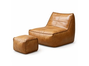Fauteuil fixe <strong>DESMIU</strong> <strong></strong> Simili marron