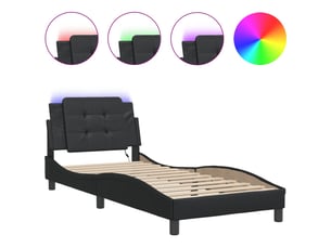 Lit simple 80x200 cm    coloris noir