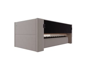 Lit banquette 90x190 cm <strong></strong>  <strong></strong> coloris gris