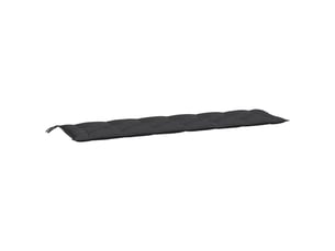 Coussin de banc de jardin, coussin d'assise noir 200x50x7 cm tissu oxford cf52780