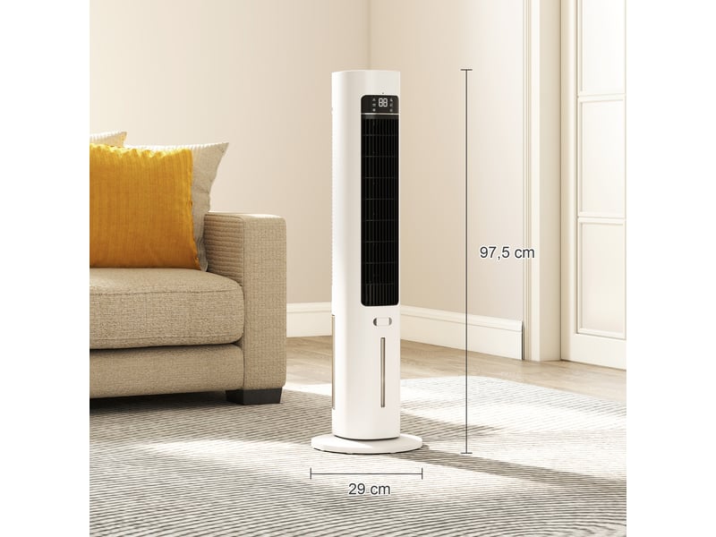Refroidisseur d'air colonne 3 vitesses télécommande abs blanc  - Conforama C