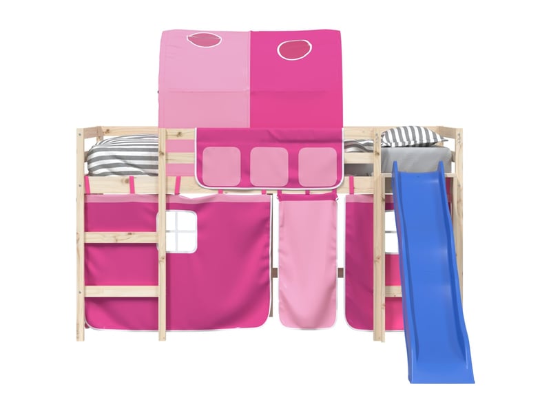 Rideaux pour lit mezzanine avec tunnel rose polyester cf44936  - Conforama E