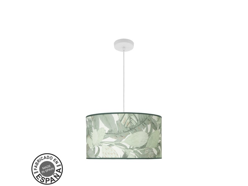  Suspension fabrilamp moda blanc vert 2 x e27 ø 40 cm 212494011 - Conforama A