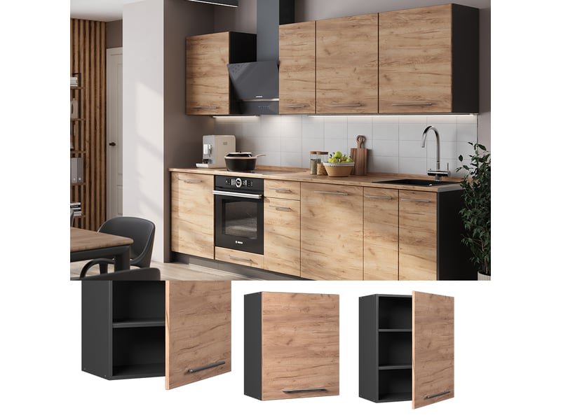 Vicco elément haut de cuisine, chêne de force doré, 60cm - Conforama C