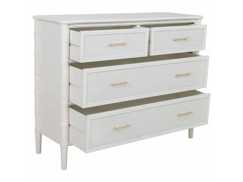  Commode en bois blanc 117x39x92 cm h  - Conforama E