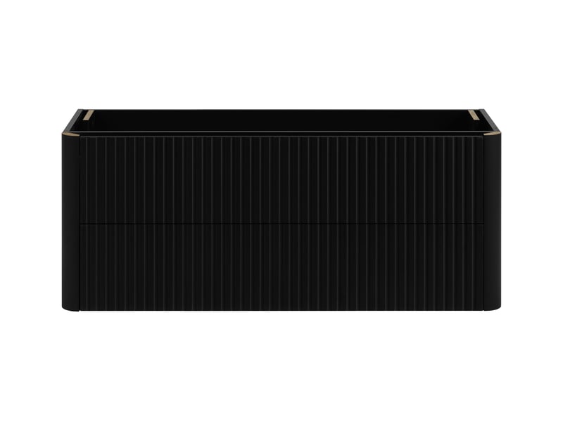  Meuble sous vasque suspendu linea 120 cm noir  - Conforama D