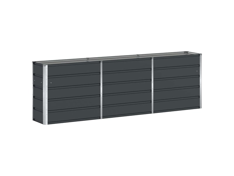  Bac à fleurs, jardinière anthracite 240 x 40 x 75 cm acier  - Conforama A