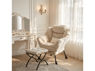 Fauteuil fixe  <strong></strong> Tissu beige