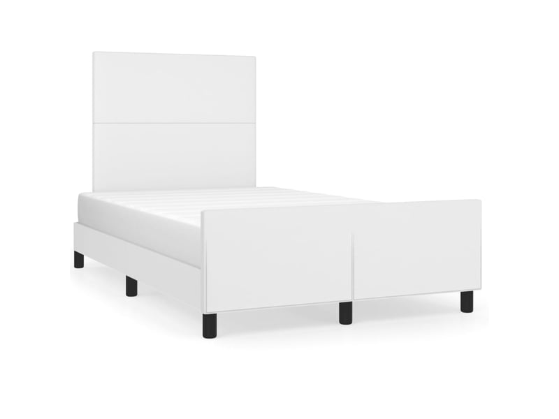  Lit double- lit adulte -  cadre de lit sans matelas blanc 120x190 cm similicuir  - Conforama A