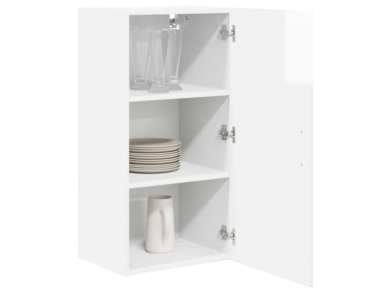  Meuble mural de cuisine, armoire de cuisine blanc brillant 40x31x80cm shl6186  - Conforama C