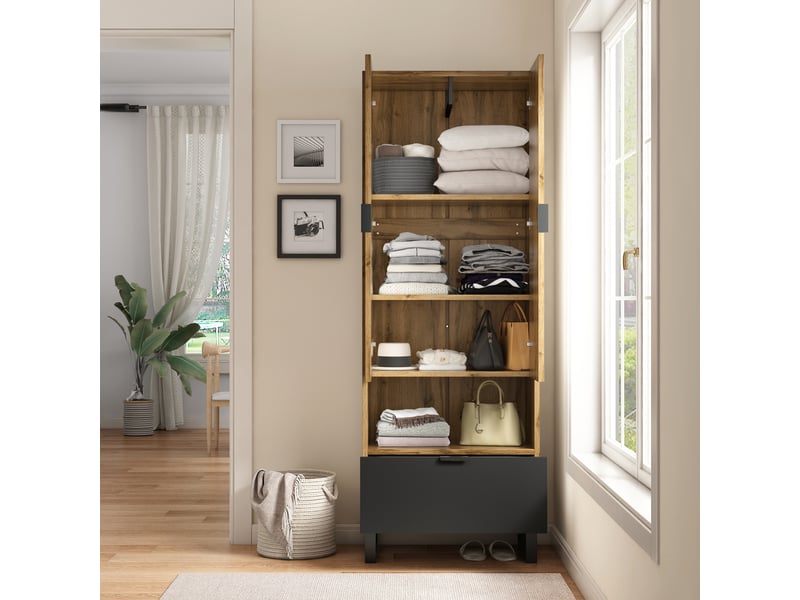  Lit superposé 90 x 200 avec bandeau led et prise, lit en fer forgé avec compartiment de rangement et bibliothèque, lit simple multifonctionnel, blanc  - Conforama D