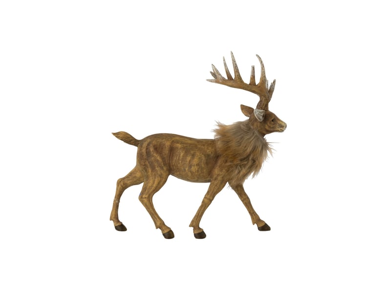  Statuette renne en résine ketty 39cm marron  - Conforama C