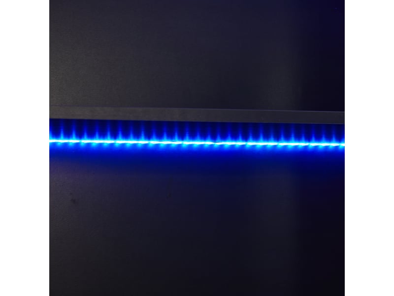  Vitrine led noire mat 120x80x35 cm, meuble verre trempé avec éclairage app et porte abattante  - Conforama W